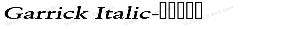 Garrick Italic字体转换